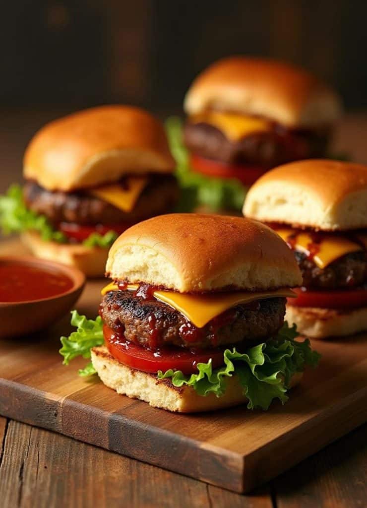 Spicy Whiskey BBQ Sliders
