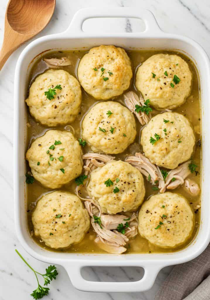 Dump-and-Bake Chicken and Dumplings