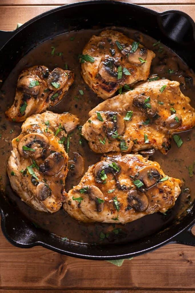 One Pot Chicken Marsala Bake