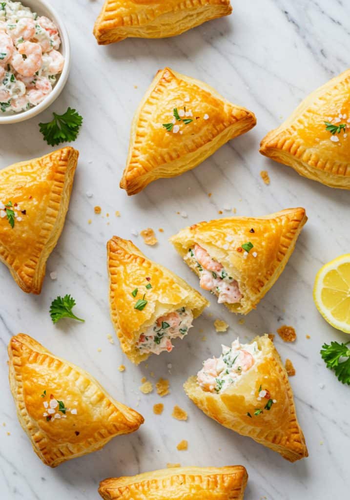 Shrimp Puff Pastry Triangles