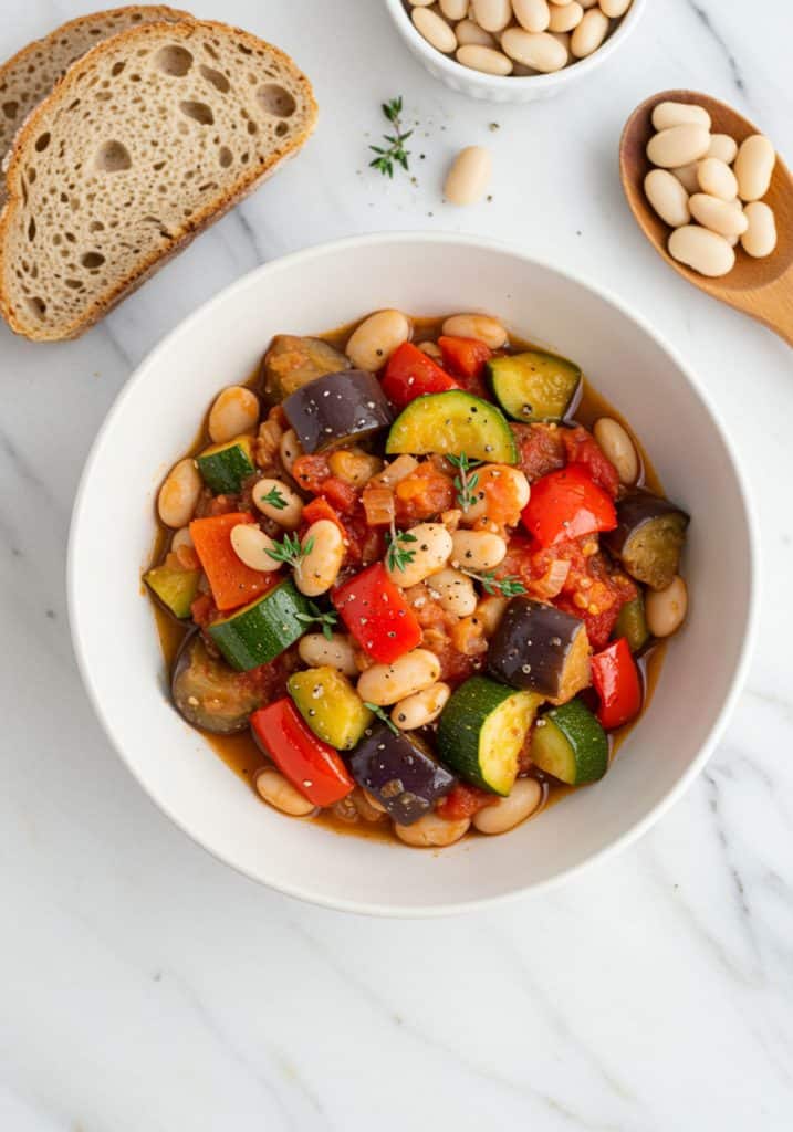 Slow Cooker Ratatouille with White Beans