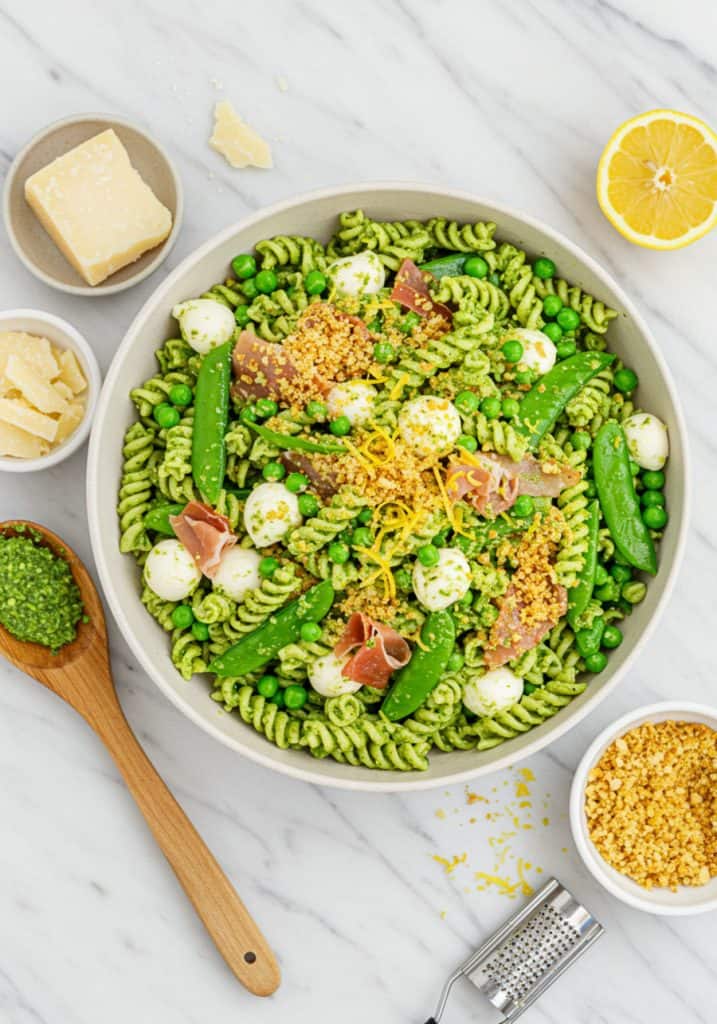 Spring Pea Pesto Pasta Salad
